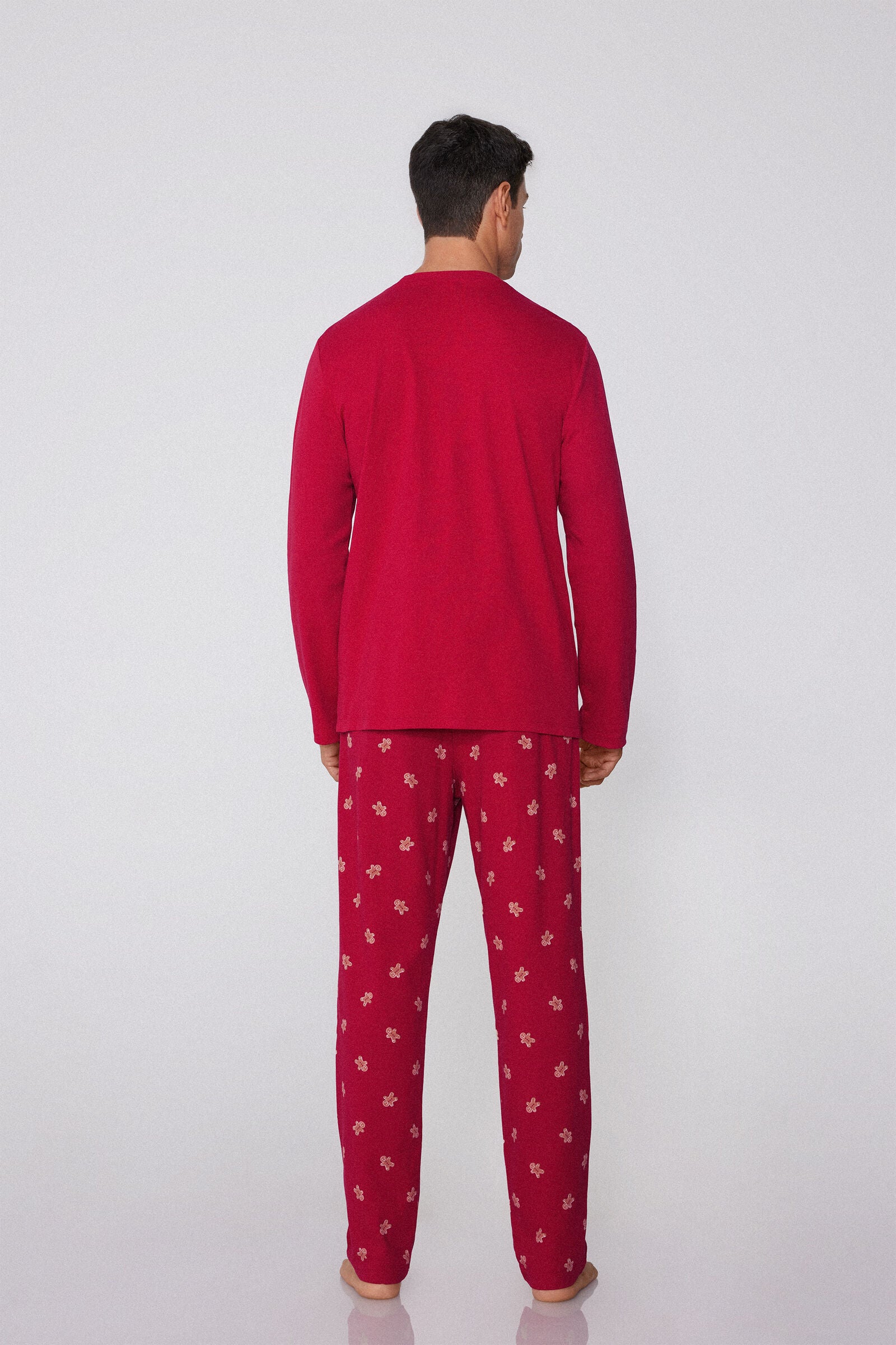 סט פיג'מה כותנה Gingerbread Patch