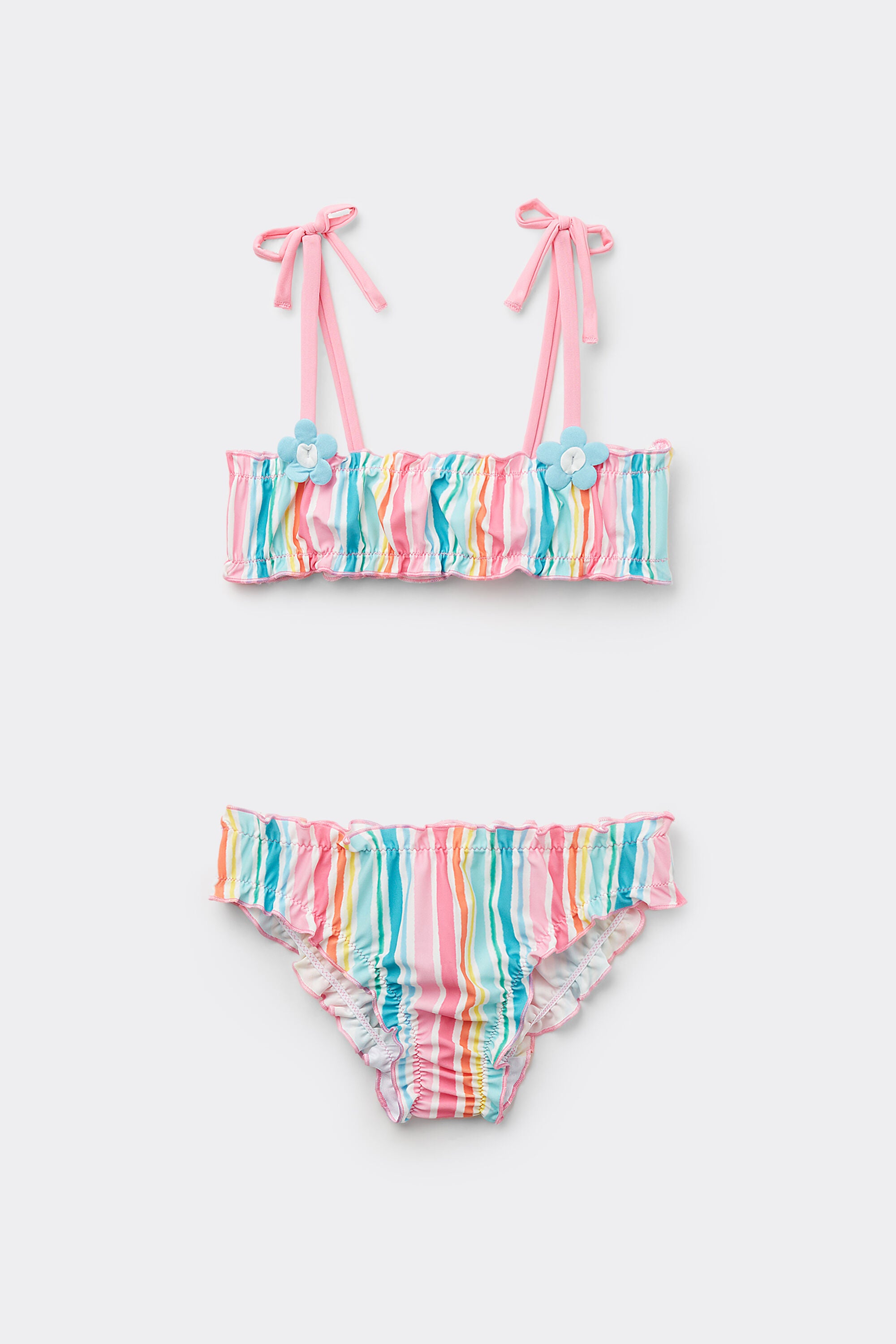 טופ ביקיני סטרפלס Multicoloured Striped