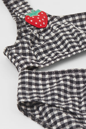 סט ביקיני עם הדפס Gingham
