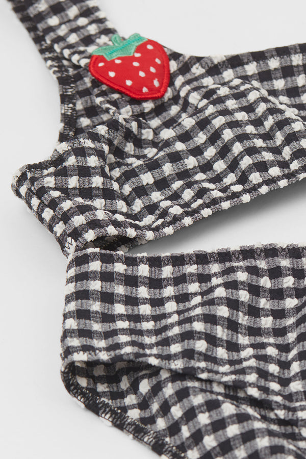 סט ביקיני עם הדפס Gingham