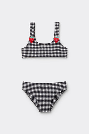 סט ביקיני עם הדפס Gingham