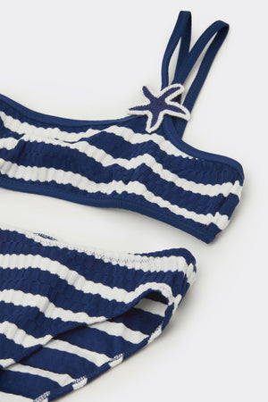 סט ביקיני לילדות Sailor Stripes