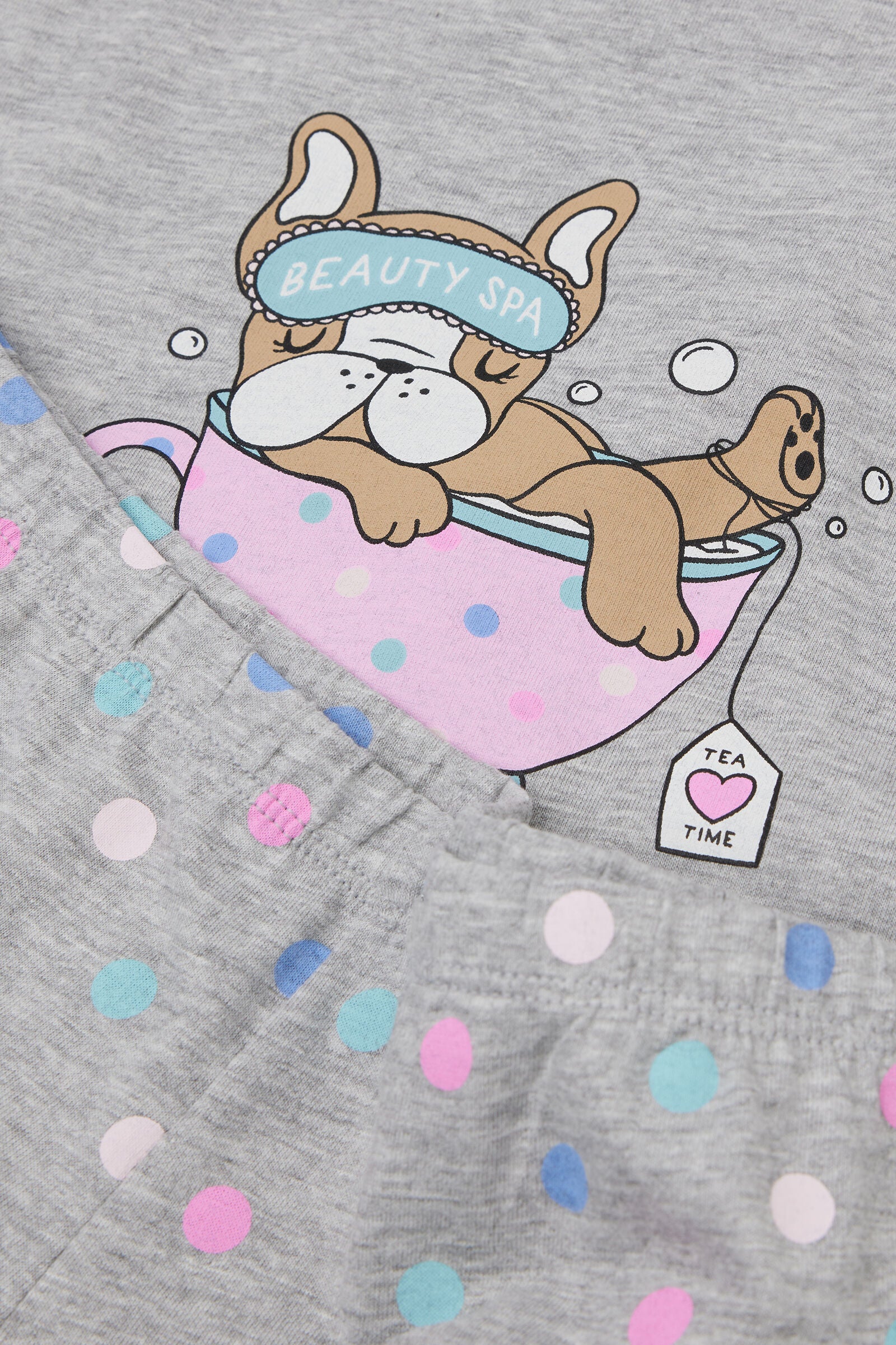 סט פיג'מת ג'רזי קצרה לילדות Spa Minime