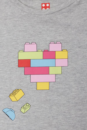 פיג’מה ארוכה מבד ג’רסי – דגם Lego