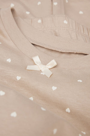 פיג'מה ארוכה Cotton with Small Heart Girls