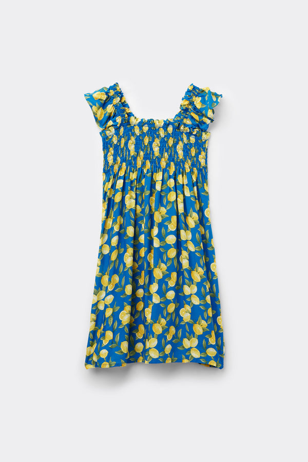 שמלת מיני  Smock  עם הדפס Sorrento Lemon