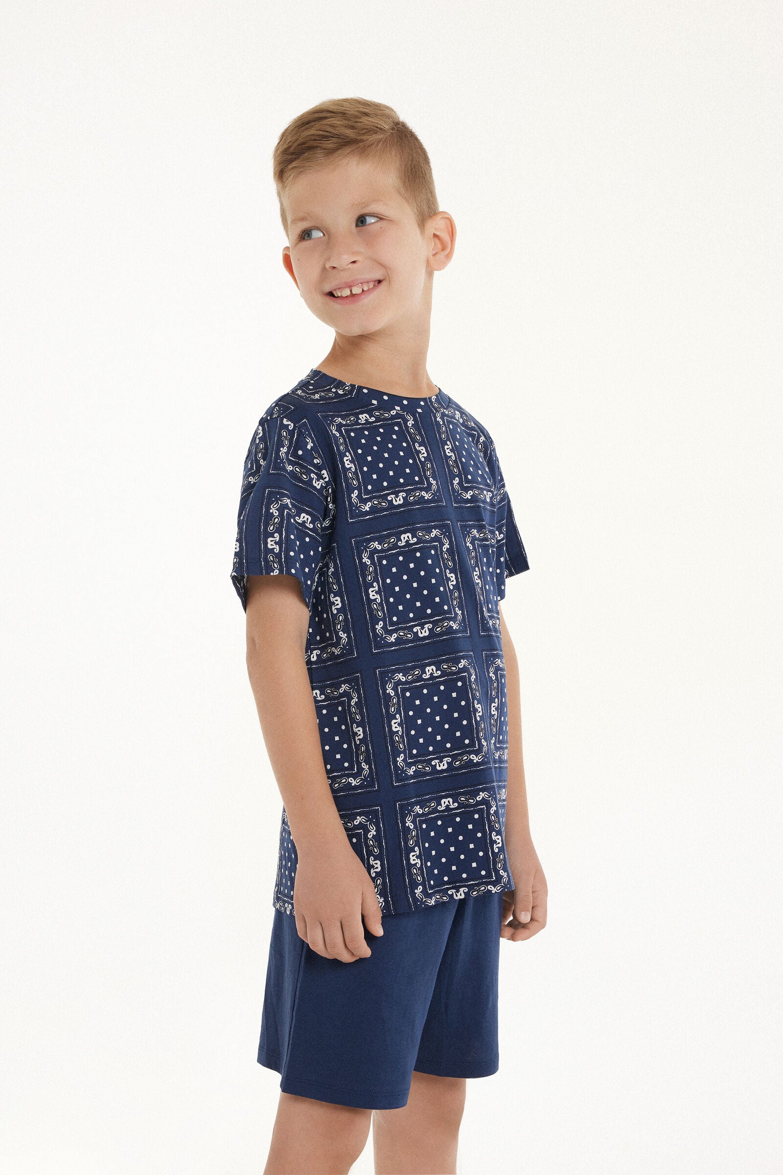 סט פיג'מה כותנה  Bandana