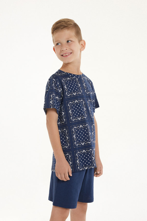 סט פיג'מה כותנה  Bandana