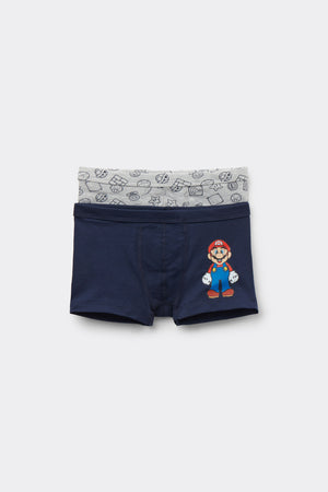 מארז 2 תחתוני בוקסר עם הדפס Supermario