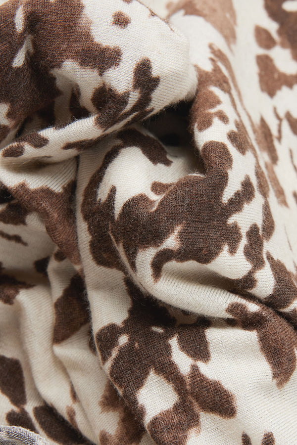 חולצה ארוכה Ultralight Modal and Cashmere בהדפס פרה