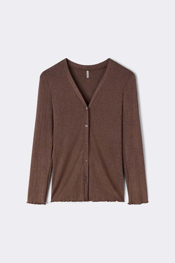 קרדיגן עם כפתורים Luxyury Softness Modal with Cashmere