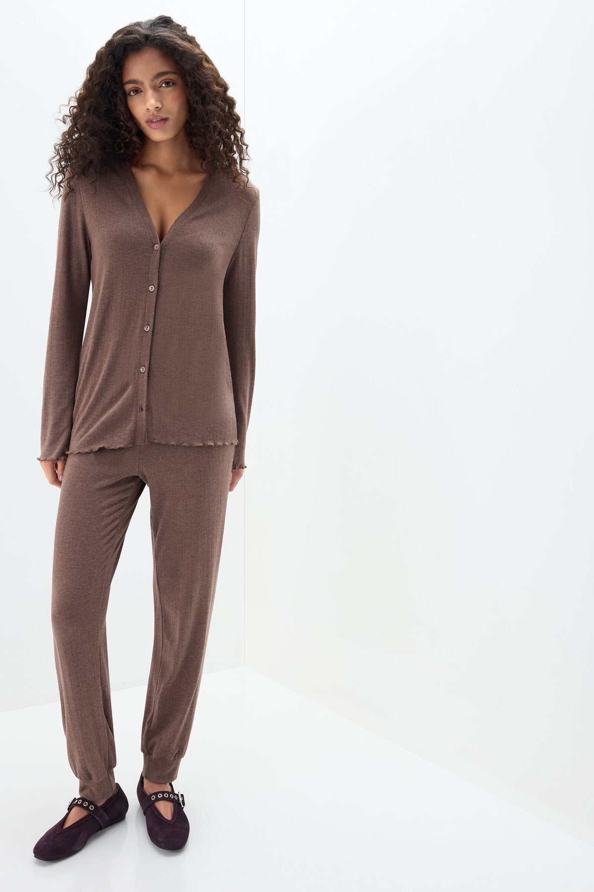 קרדיגן עם כפתורים Luxyury Softness Modal with Cashmere