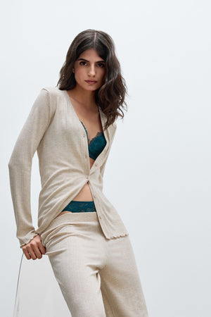 קרדיגן עם כפתורים Luxyury Softness Modal with Cashmere