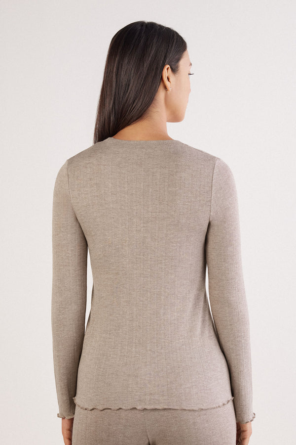 חולצה ארוכה Luxyury Softness Modal with Cashmere