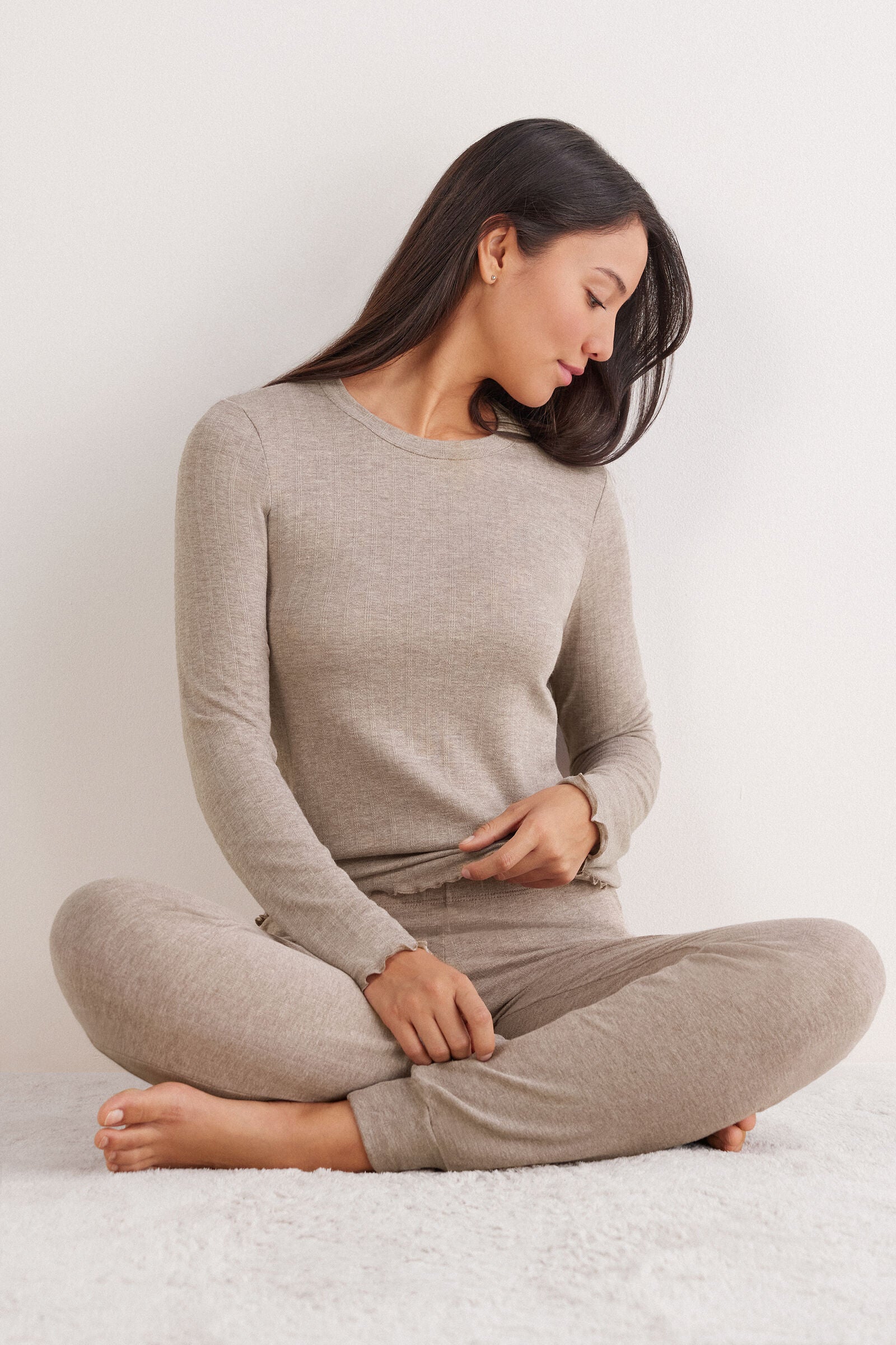 חולצה ארוכה Luxyury Softness Modal with Cashmere