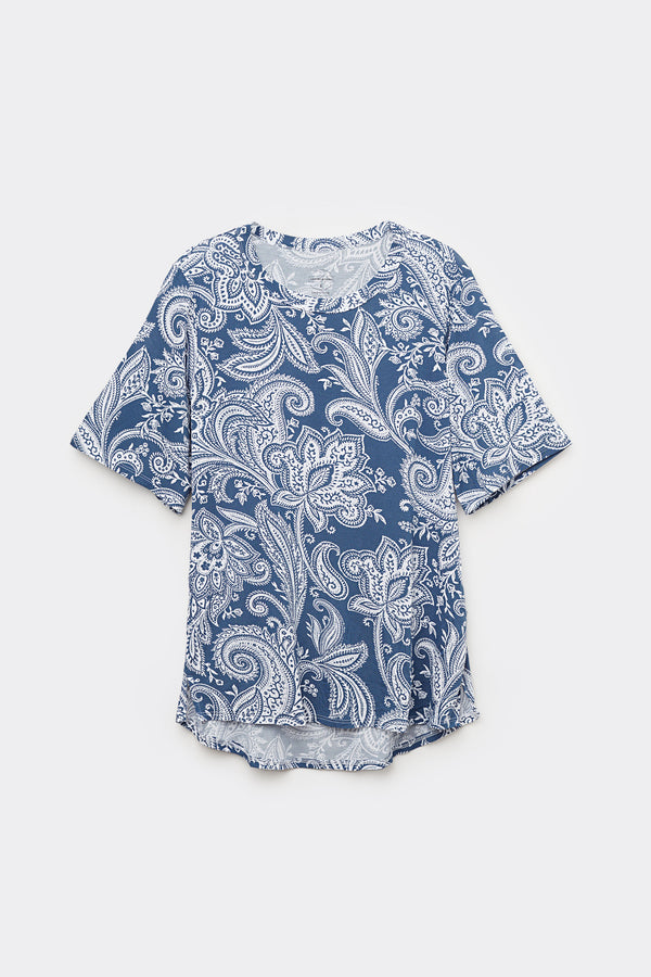 טי שירט קצרה Flower Paisley