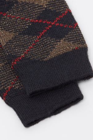 גרבי קשמיר עם משבצות Tartan