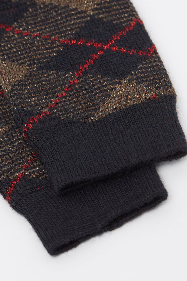 גרבי קשמיר עם משבצות Tartan