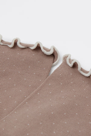 גרביים עם סיומת מסולסלת Micro Polka Dot