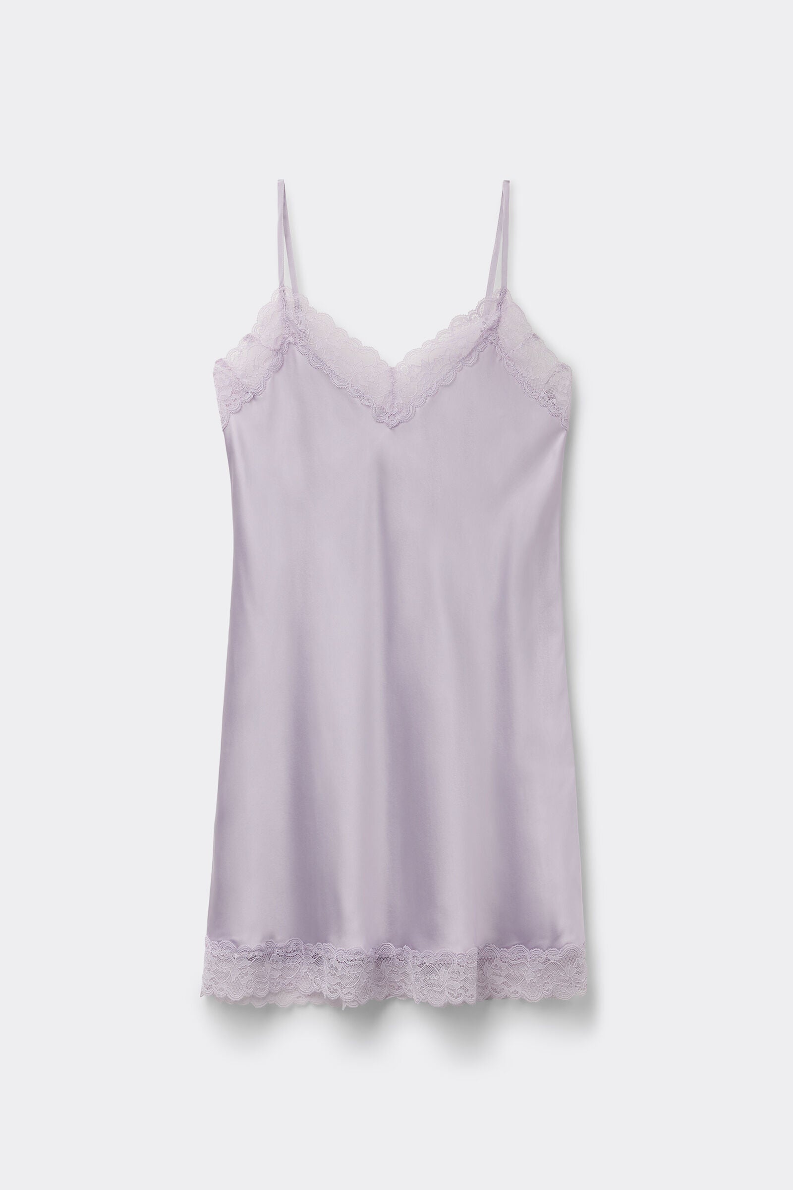 שמלת מיני סליפ בגימורי תחרה