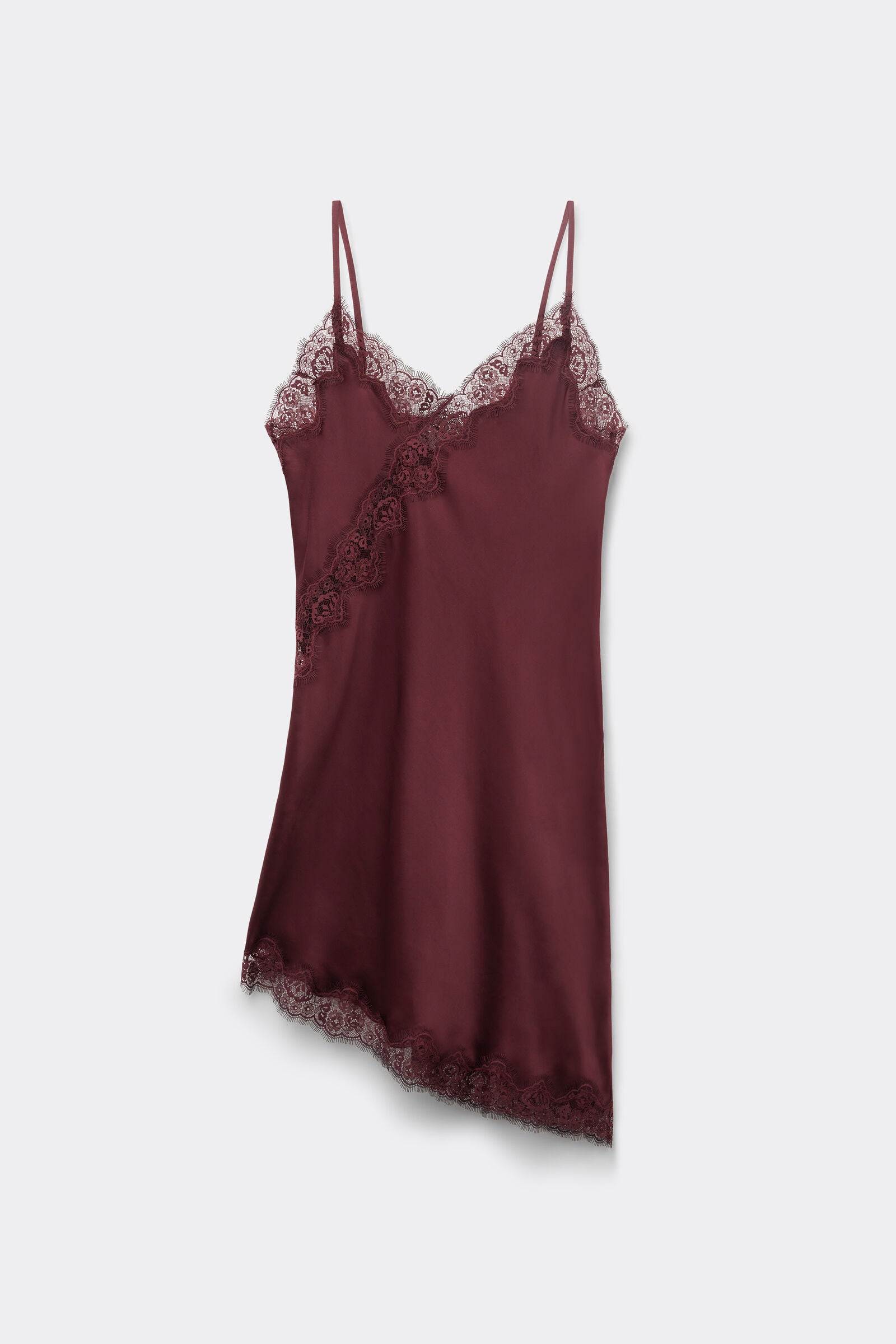 שמלת סטן אסימטרית