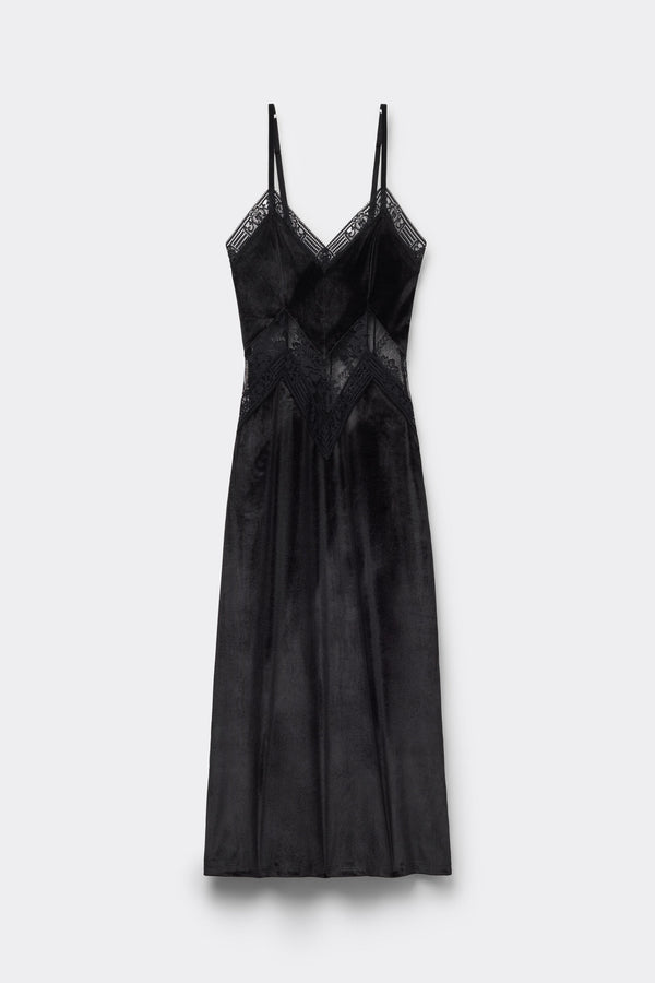 שמלת קטיפה ותחרה THE WOMAN FATAL