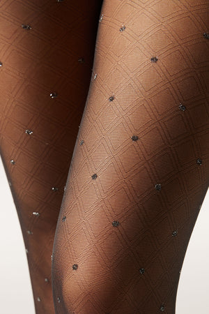 גרביונים שקופים Glitter Polka Dot
