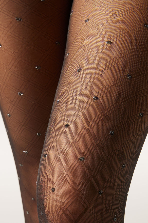 גרביונים שקופים Glitter Polka Dot