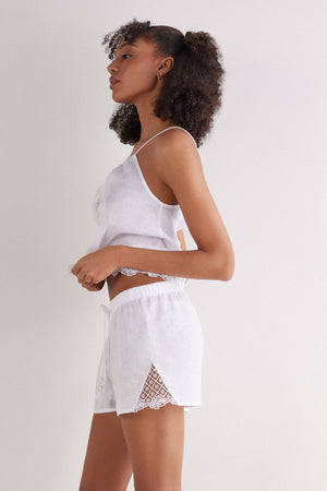 מכנסי פשתן קצרים Sophisticated Allure