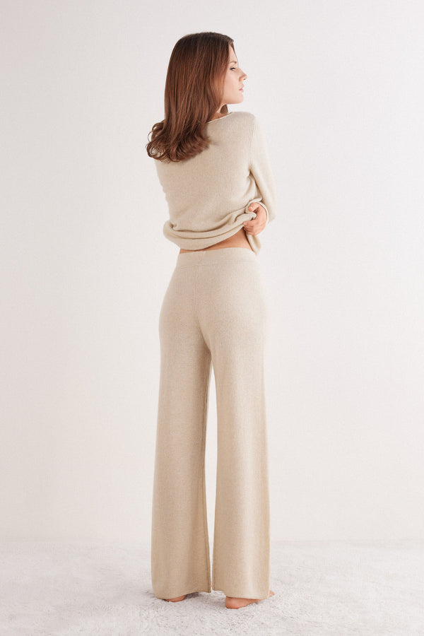 מכנסיים רחבים 100% Cashmere