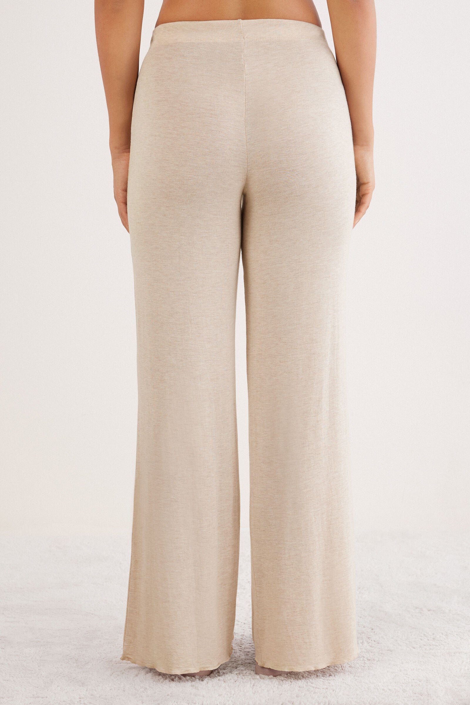 מכנסיים רחבים מבד קשמיר מודל