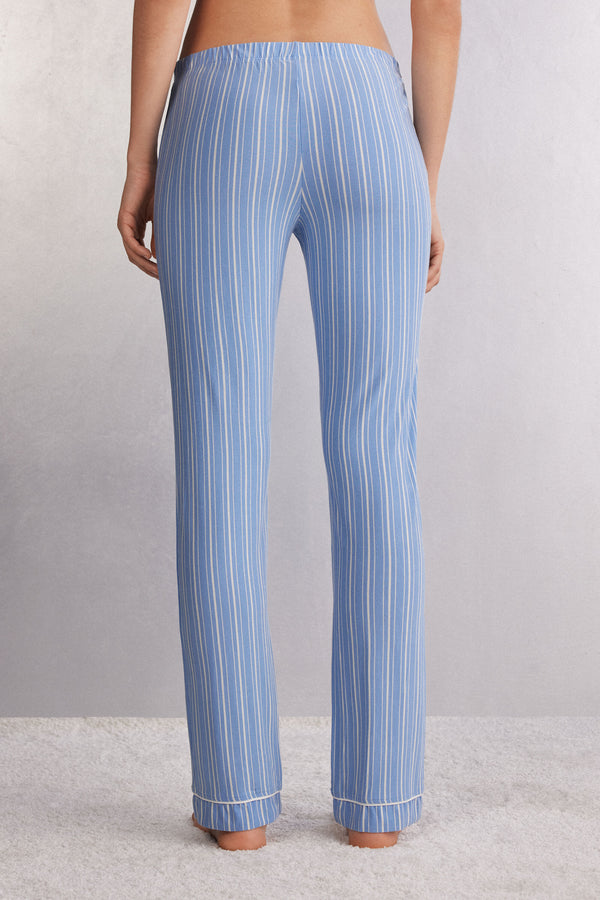 מכנסיים בגזרה ישרה Oxford Stripes