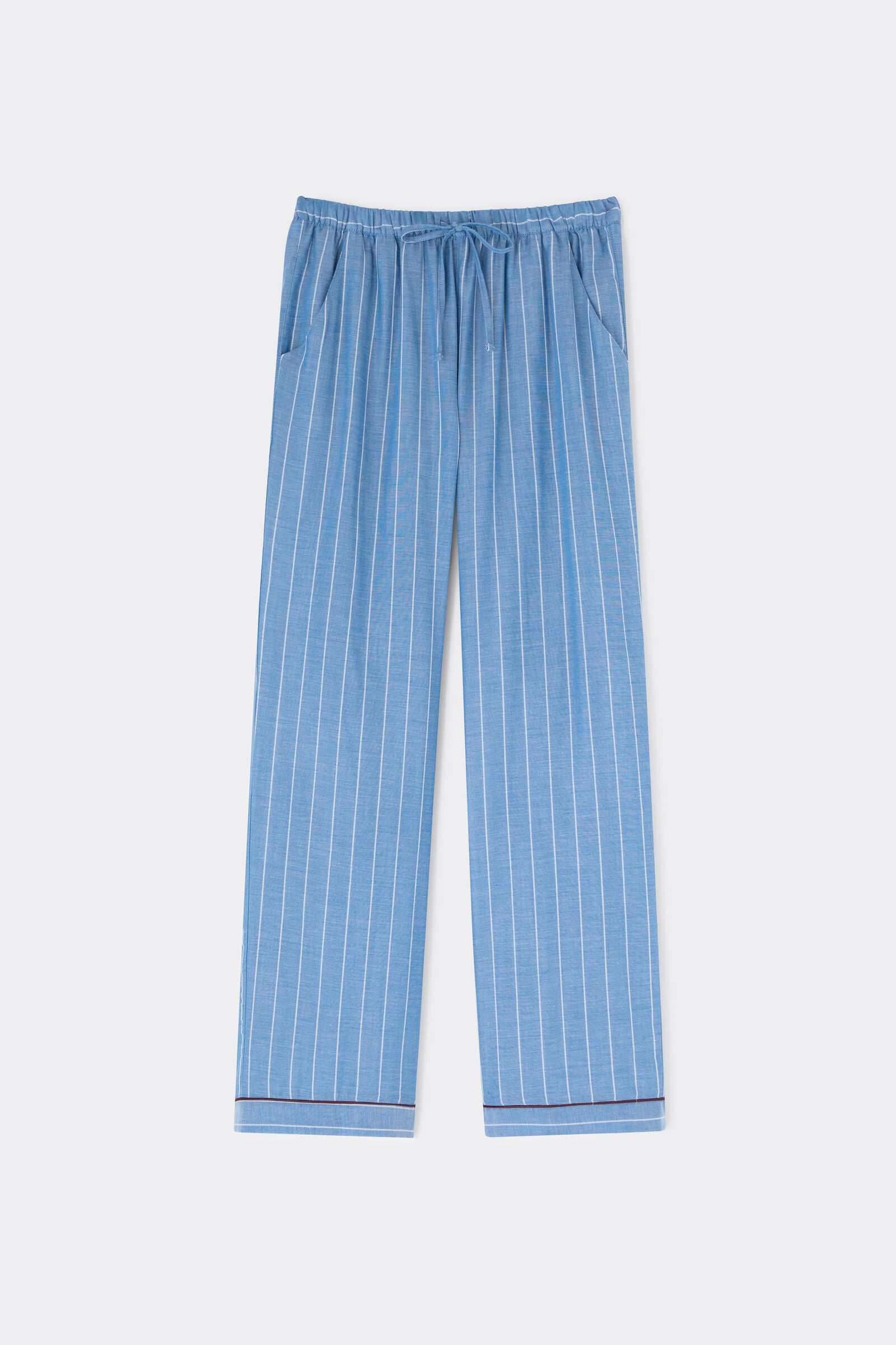 מכנסי קנבס כותנה ארוכים Preppy Stripes