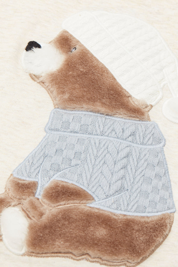 סט פיג'מה מבד כותנה Winter Bear