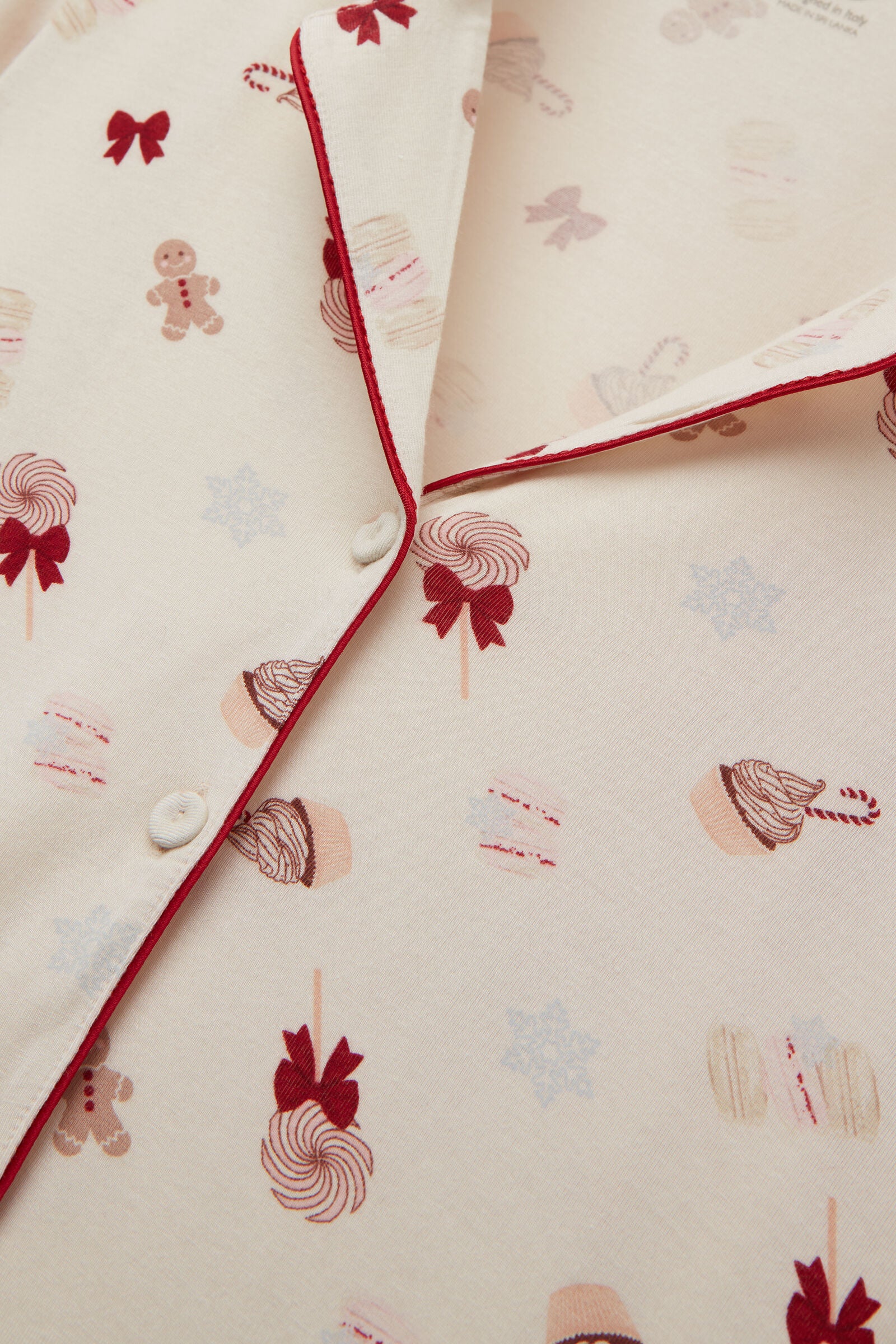 סט פיג'מה עם הדפס חג המולד