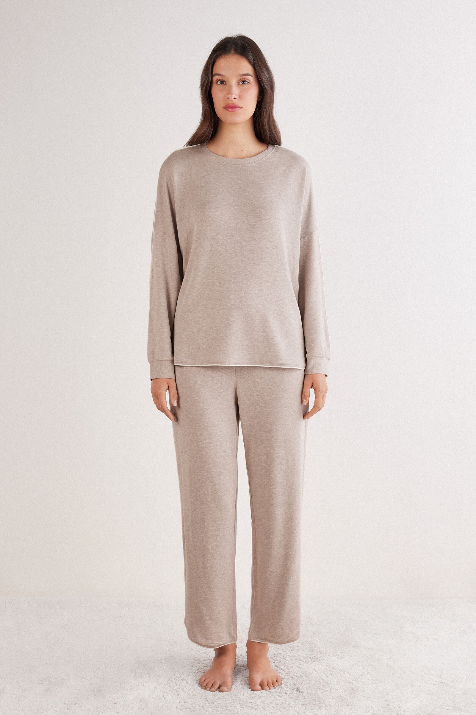 סט פיג'מה צמר מודל Midnight Spell