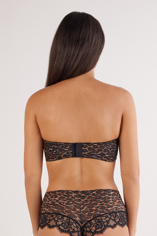 חזיית סטרפלס בלקונט Sensual Attitude Animal Print