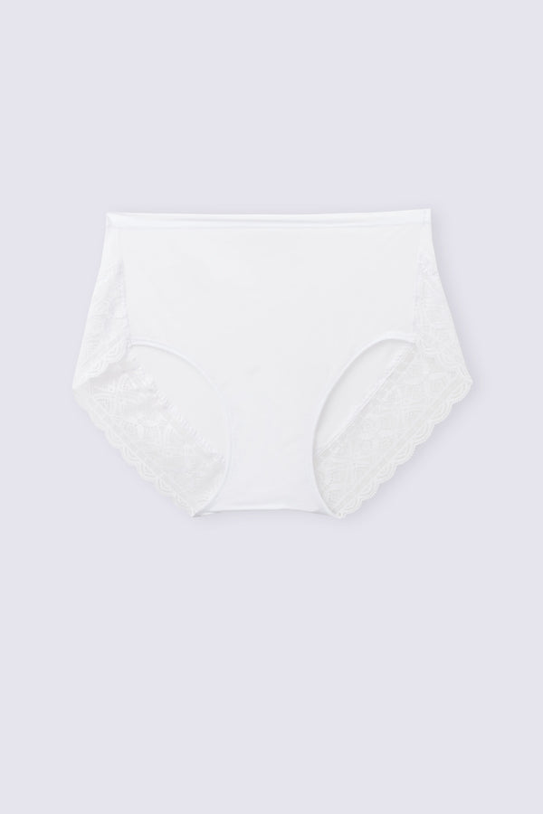 תחתוני תחרה בגזרה גבוהה בשילוב Ultralight Microfibre