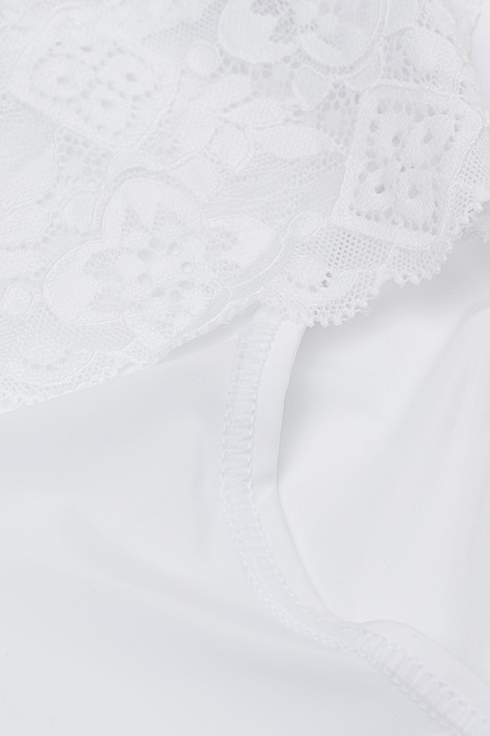תחתונים מיקרופייבר תחרה High-Waisted