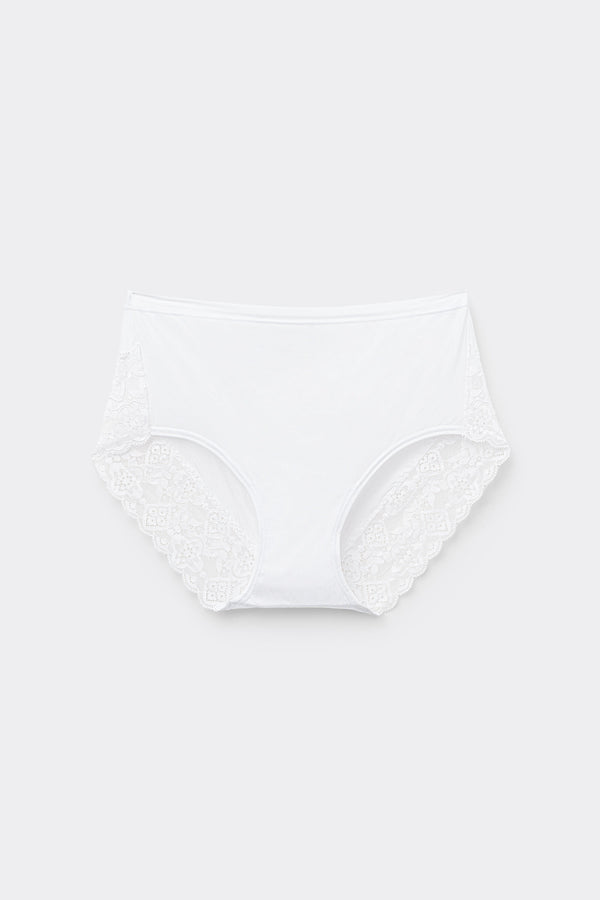 תחתונים מיקרופייבר תחרה High-Waisted