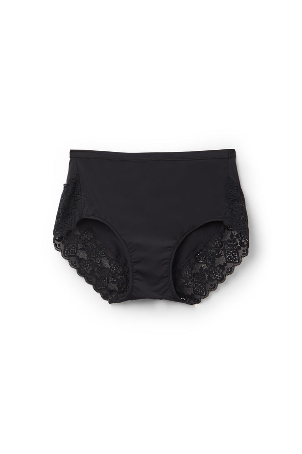 תחתונים מיקרופייבר תחרה High-Waisted
