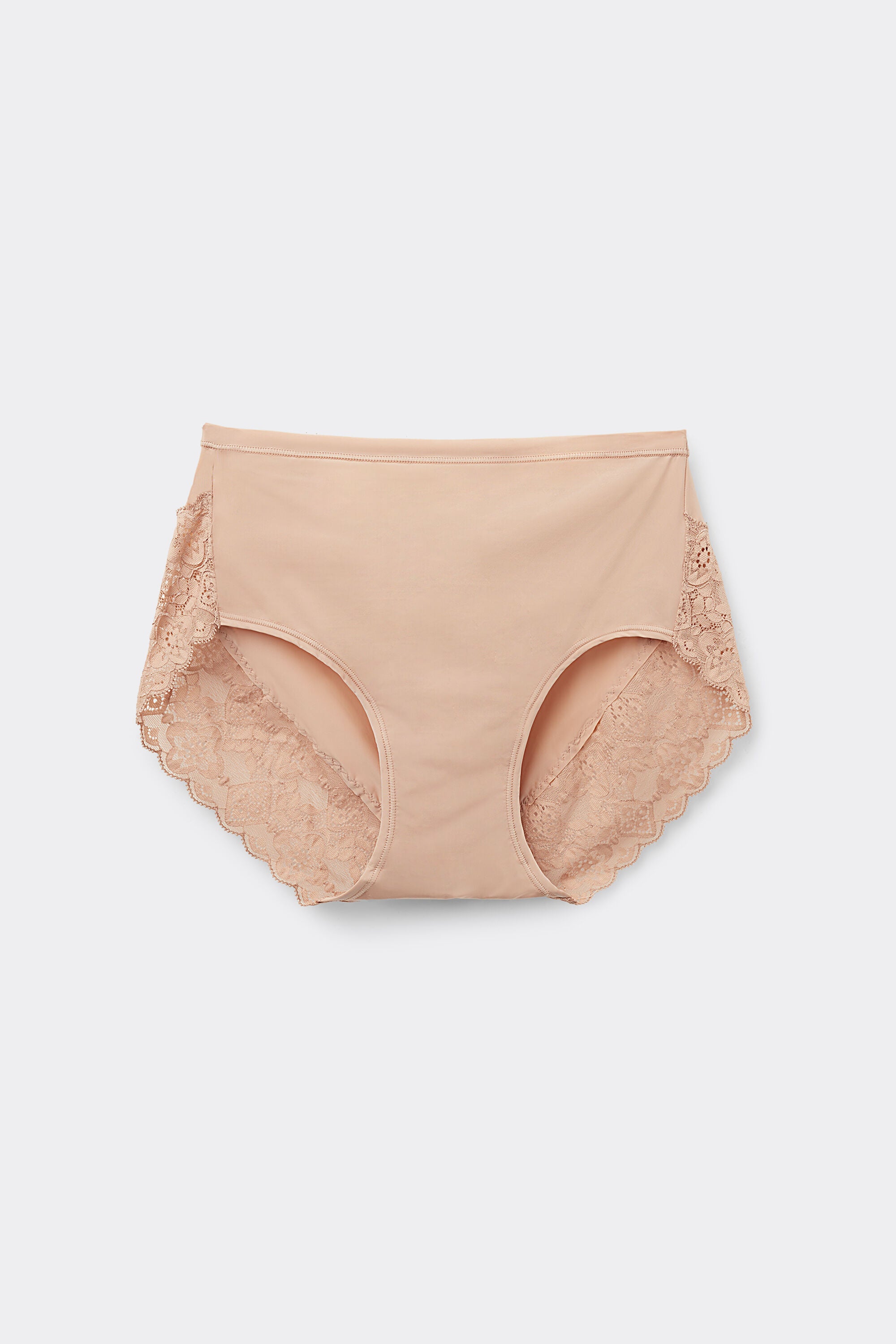 תחתונים מיקרופייבר תחרה High-Waisted