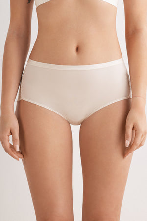 תחתונים מיקרופייבר תחרה High-Waisted
