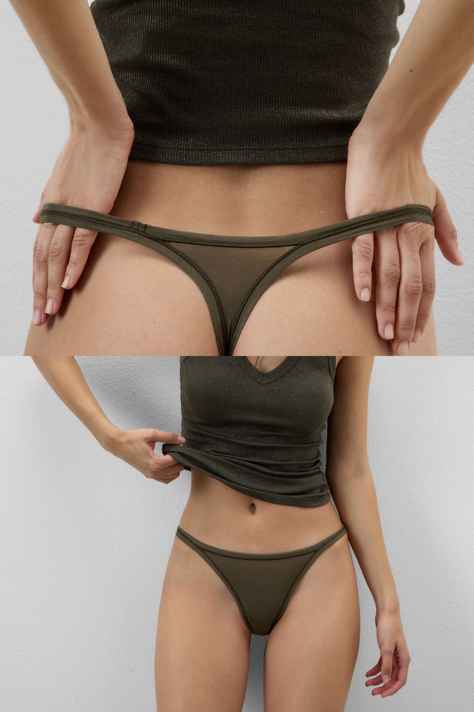 תחתוני חוטיני טנגה מבד כותנה