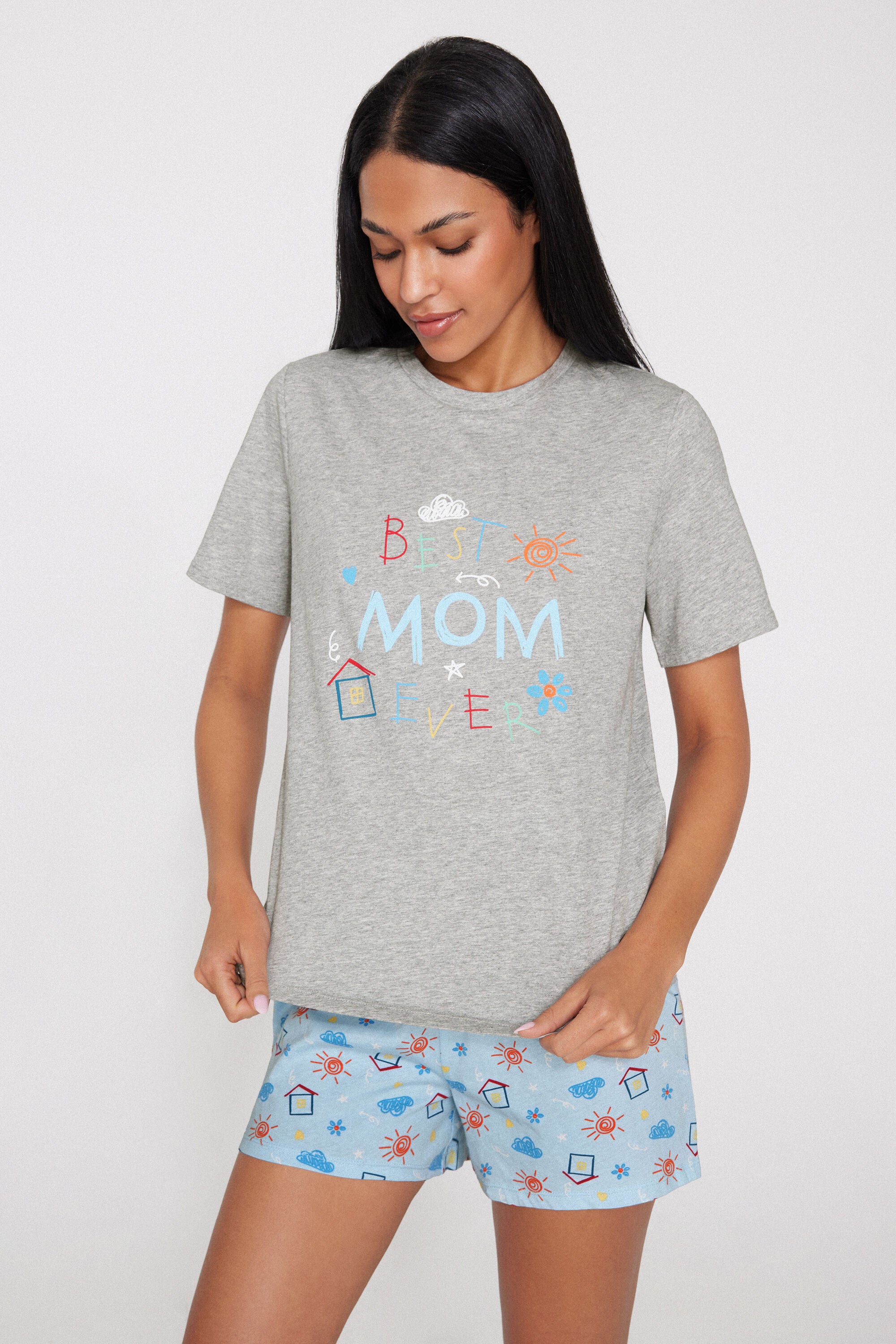 סט פיג'מה ג'רזי best Mom