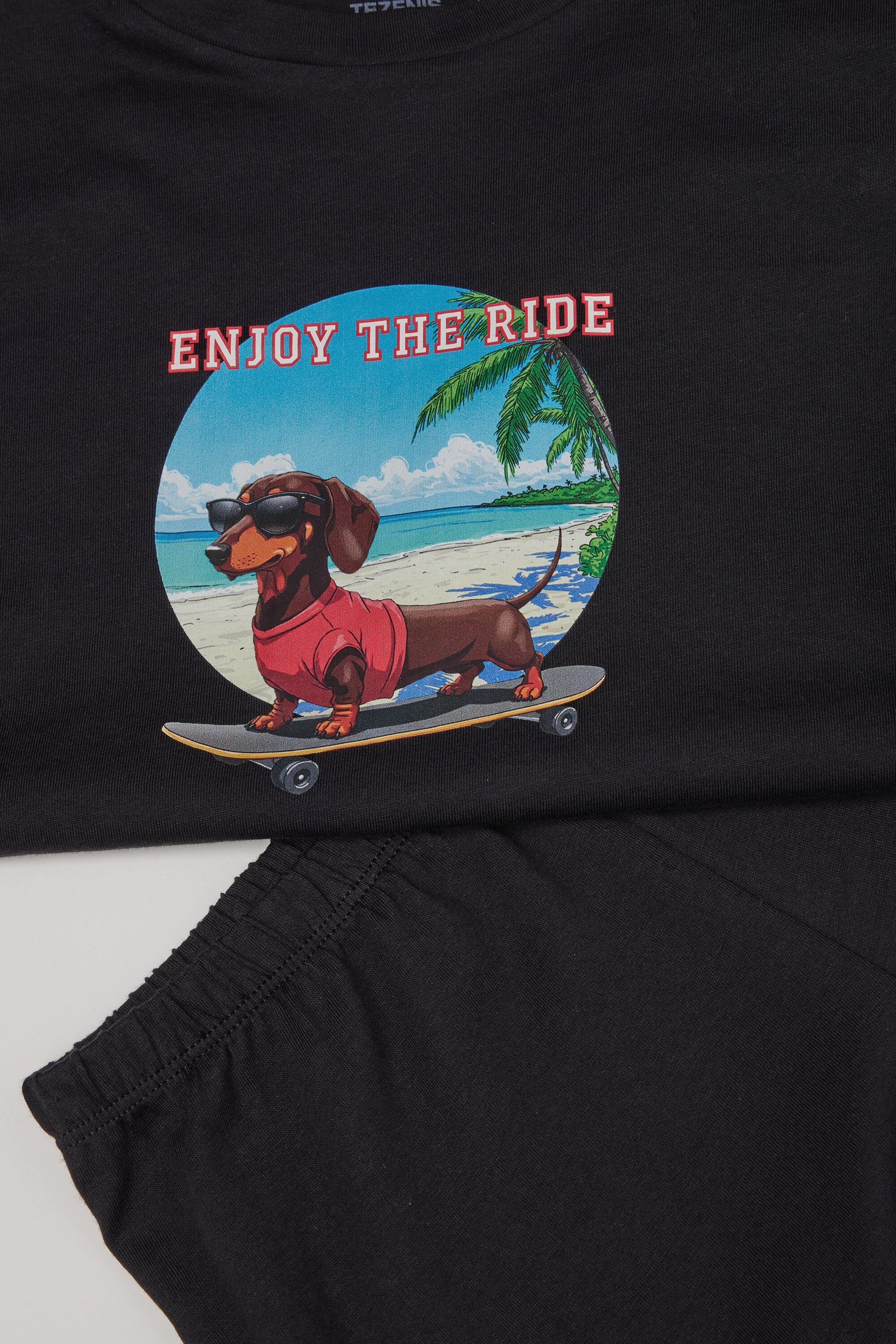 סט פיג'מה ג'רזי לילדים DACHSHUND